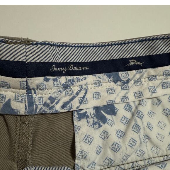 Tommy Bahama Shorts Mens 34 Chino Olive Green Golf Cotton Lyocell Stretch - Picture 8 of 8